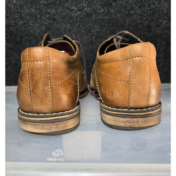 Lasocki Mens Tan Brown Genuine Leather Derby Lace Up Dress Shoes EU 39 US 6.5 - Picture 3 of 8